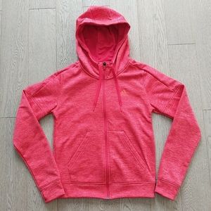 Adidas TI FZ Hoodie Hot Pink and Orange Fleece Zip-up